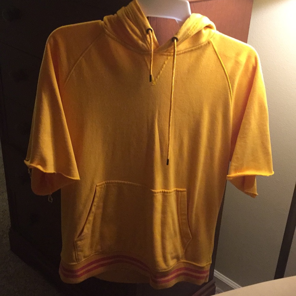 Orange Urban Outfitters Short Sleeved Hoodie